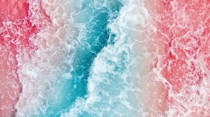 Fototapeta premium Vibrant Ocean Waves, Aerial View