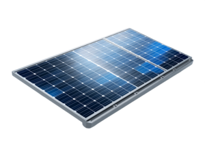 Dark Blue Rectangular Solar Panel on Transparent Background, PNG
