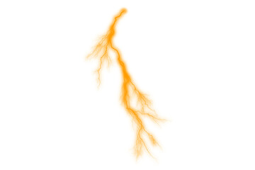 Powerful Thunderstorm Flash Isolated