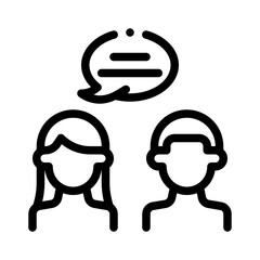 social network line icon