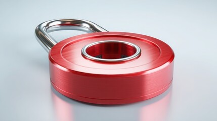 Striking red lock symbolizing the concept of automated yield lock for profit preservation in financial management