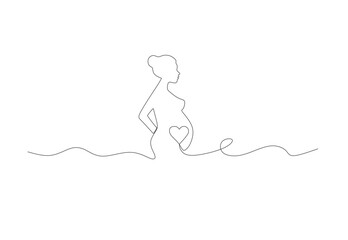 PREGNANT WOMEN SILHOUETTE LINE UP