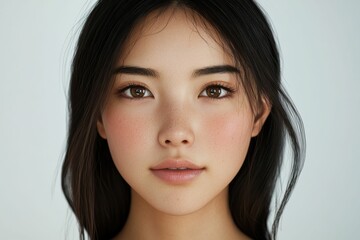 Naklejka premium Asian woman embody a professional look perfect for business, office, or educational environments, appearance and confident expressions make ideal representations of corporate themes.