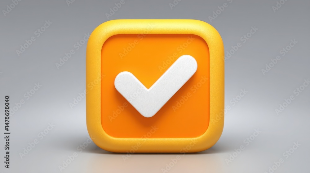 Poster check mark icon symbolizing blockchain-based transaction console and the concept of verified transac