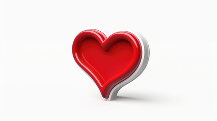 Pulsating Red Heart on the white background

 