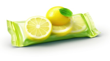 Lime Fresh Soap Bar on the white background

  
