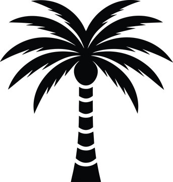 Blue Hesper Palm Tree Icon Vector Art Illustration