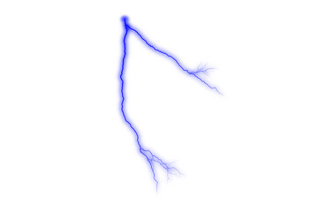 Blue Electric Bolt PNG