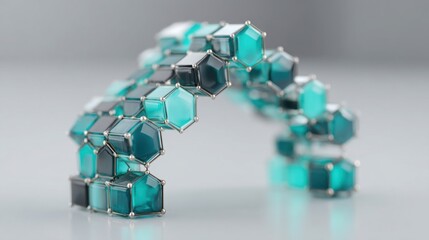 Obraz premium Elegant bracelet crafted from glass showcasing the intersection of smart contracts and digital innovation in fashion design