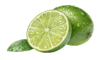 Lime isolated on transparent background 