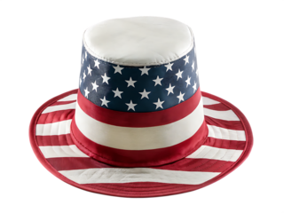  a hat for 4th of july with usa flag isolated on white background PNG 