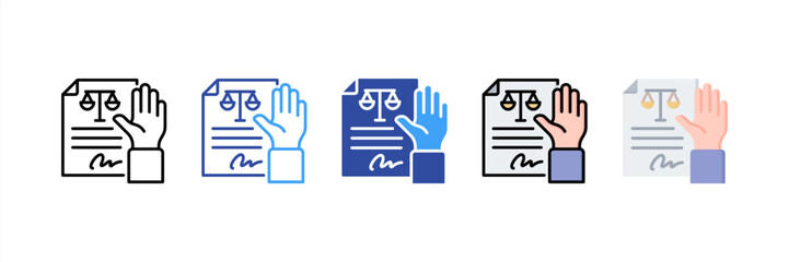 Deposition Multi Style Icon Set