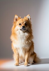 ふわふわ可愛い小型犬 優しい瞳 穏やか表情