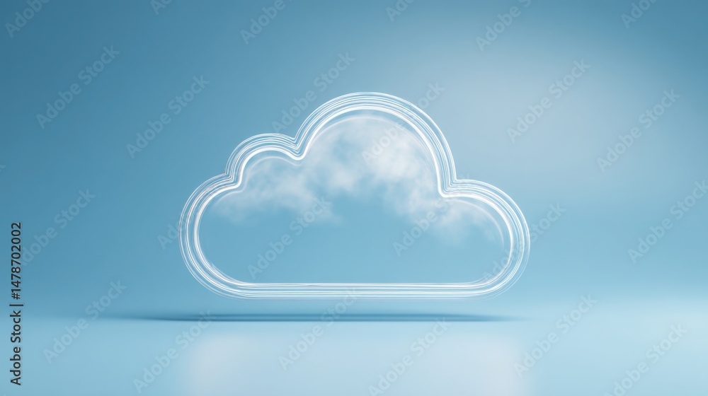 Poster minimalist cloud image depicting cloud-based roi structure concept for scalable return on investment