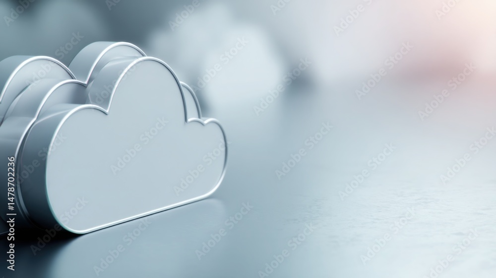 Poster pair of white clouds resting on a table surface creating a soft and charming atmosphere in a creativ