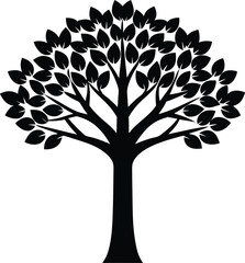 Fototapeta premium Jacaranda Tree Icon Vector Art Illustration