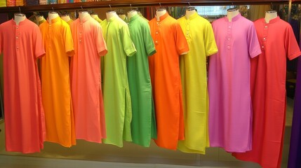 Obraz premium Colorful Traditional Men's Robes on Display