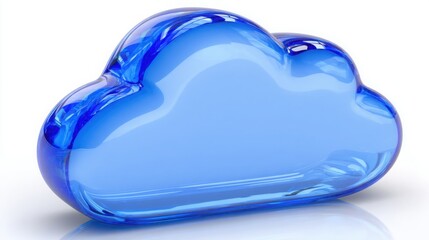 Abstract artistic depiction of a blue cloud representing concepts in cloud-refined profit generation and clean growth ideas