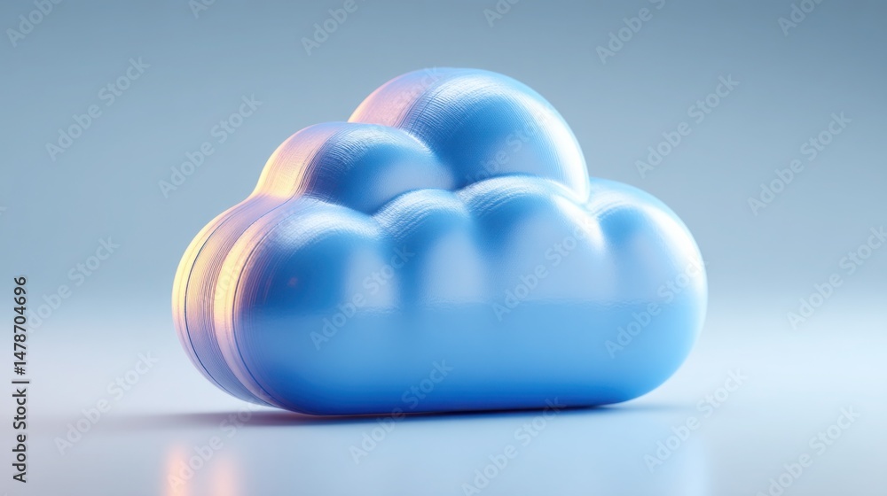 Poster simplistic cloud illustration representing essential growth signals for scalable business solutions 
