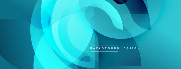 Abstract fluid shapes, vibrant turquoise hues, modern design. Overlapping layers create dynamic visual texture. Minimalist aesthetic.