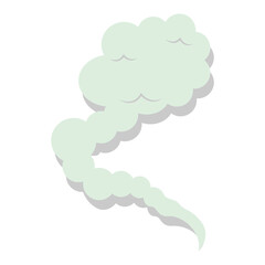 Cartoon Smoke Cloud Element. Isolated Vector Illustration.