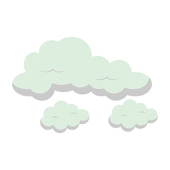Cartoon Smoke Cloud Element. Isolated Vector Illustration.