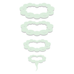 Cartoon Smoke Cloud Element. Isolated Vector Illustration.