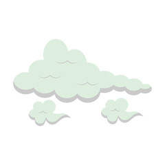 Cartoon Smoke Cloud Element. Isolated Vector Illustration.