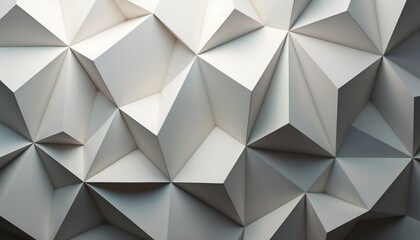 Minimal triangle pattern with interlocking flat shapes in monochrome tones, abstract digital design