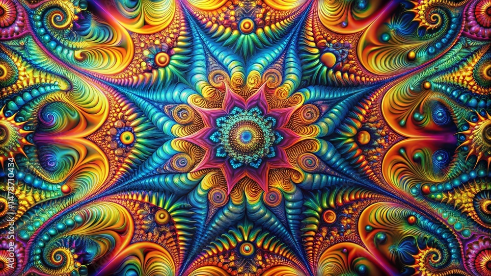 Poster surreal line art macro photography: abstract geometric patterns & textures