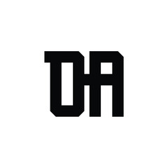 Obraz premium OA monogram logo design letter text name symbol monochrome logotype alphabet character simple logo