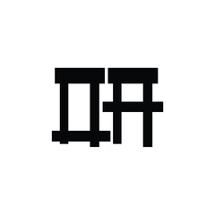 OA monogram logo design letter text name symbol monochrome logotype alphabet character simple logo