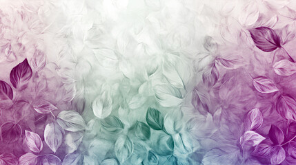 Fototapeta premium Abstract Purple Green White Gradient Floral Texture Background