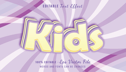 kidsd 3d text effect design 