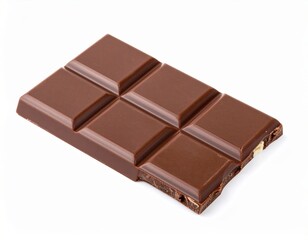 Savor the richness, closeup of dark chocolate bar pieces on a simple backdrop delicious