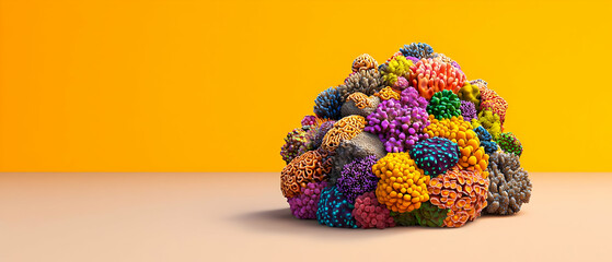 Colorful Abstract 3D Cluster Design