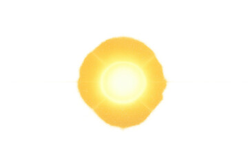 A glowing, radiant yellow orb with a bright center and fading edges.