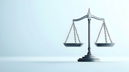 Equitable Balance Scales In Light Gray Background