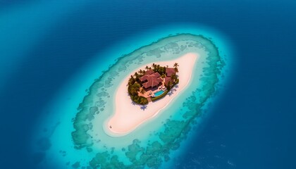 Blue Horizon Aerial View of the Sea