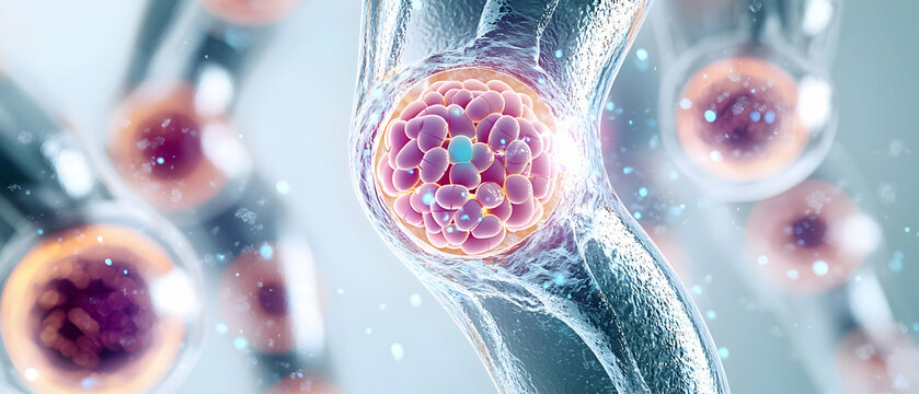 Detailed 3D Illustration Of A Knee Joint Cell