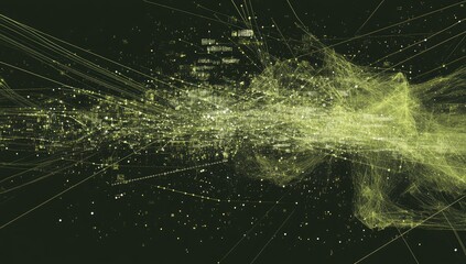 Abstract network of luminous particles