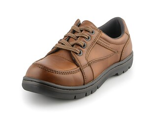 Brown leather shoe