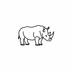 Rhino Line Art: Wildlife Illustration