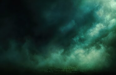 Dark, ethereal cloudscape with a muted teal hue.