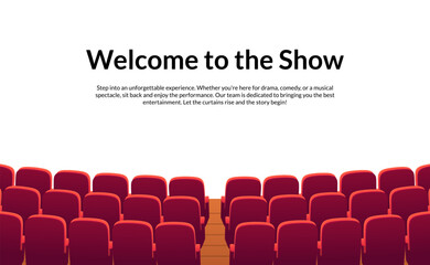 Theater Audience Seating with Welcome Performance Message