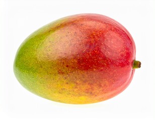 Obraz premium Wild Mango with Speckled Skin on Isolated White Background