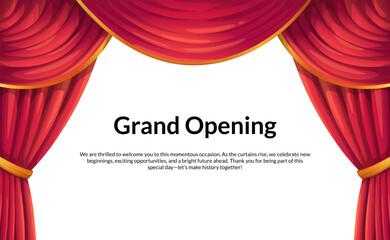 Grand Opening Stage Background with Curtain Reveal
