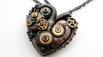 Obraz premium Steampunk heart pendant
