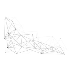  futuristic network connection for technology design element