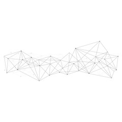 abstract digital network connection for futuristic technology design element